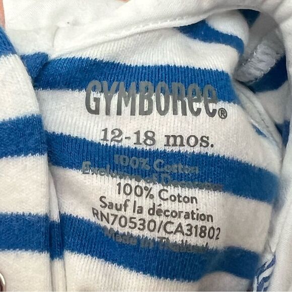 Gymboree blue and white striped knit sailor bubble romper EUC size 12-18 m - Picture 8 of 9